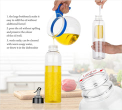 1-liter transparent plastic bottle for oil, easy to use anZende Mobile Solution.